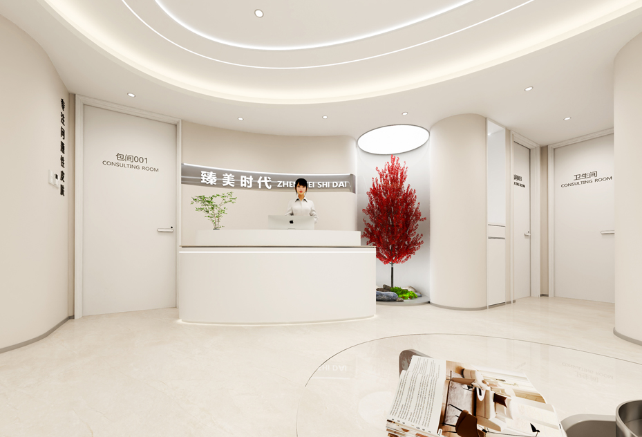 美容院前台设计效果图