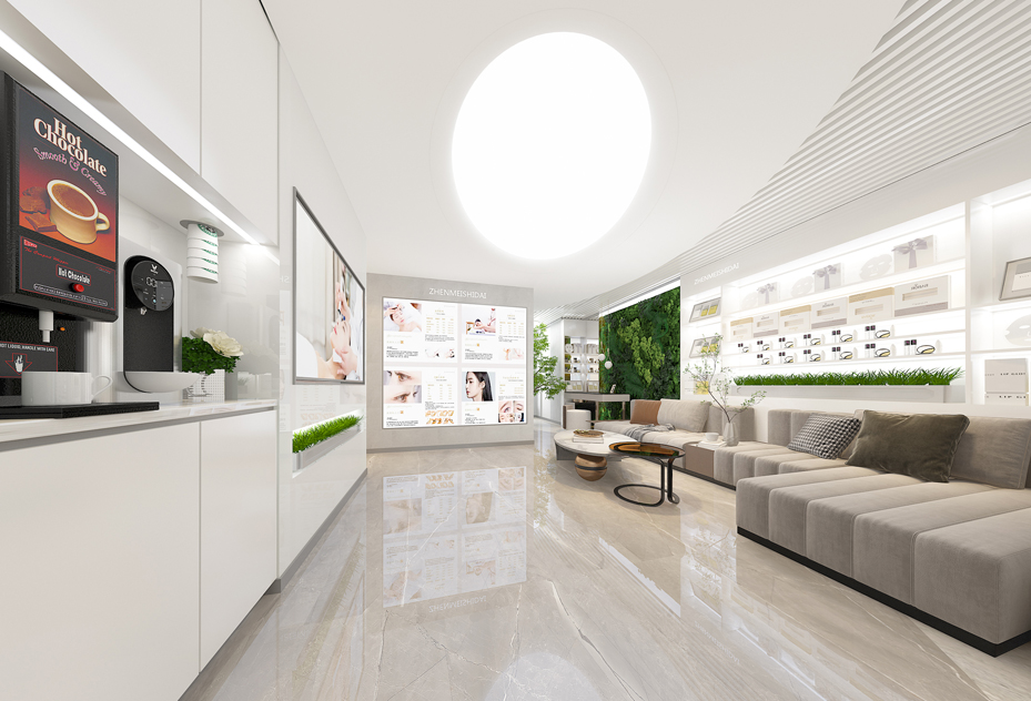 美容院大厅休息区设计（效果图）