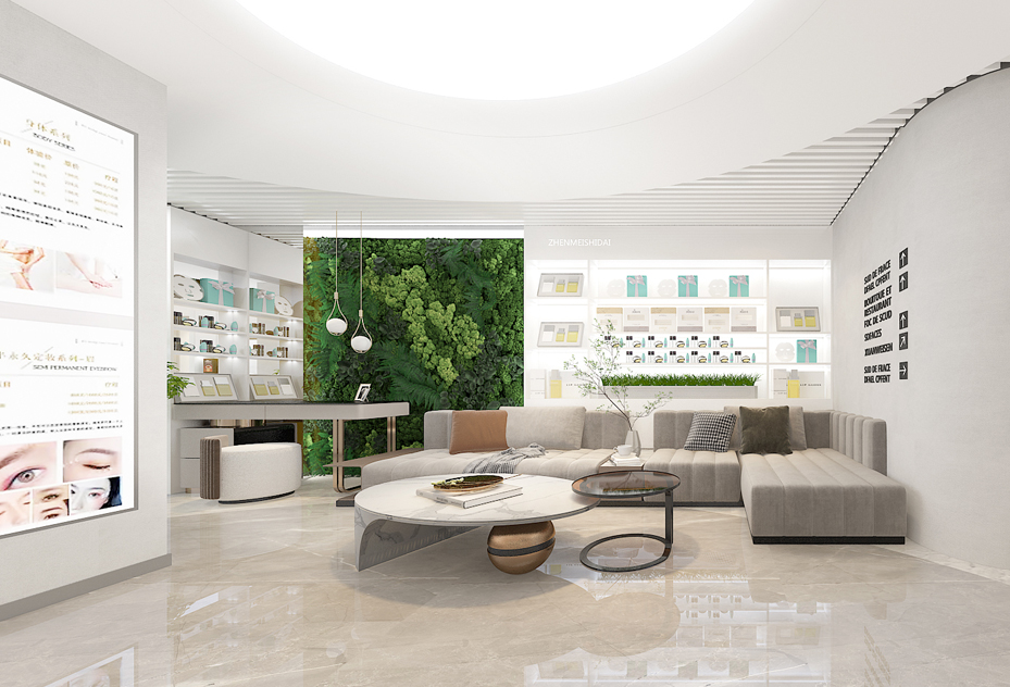 美容院大厅咨询区设计（效果图）